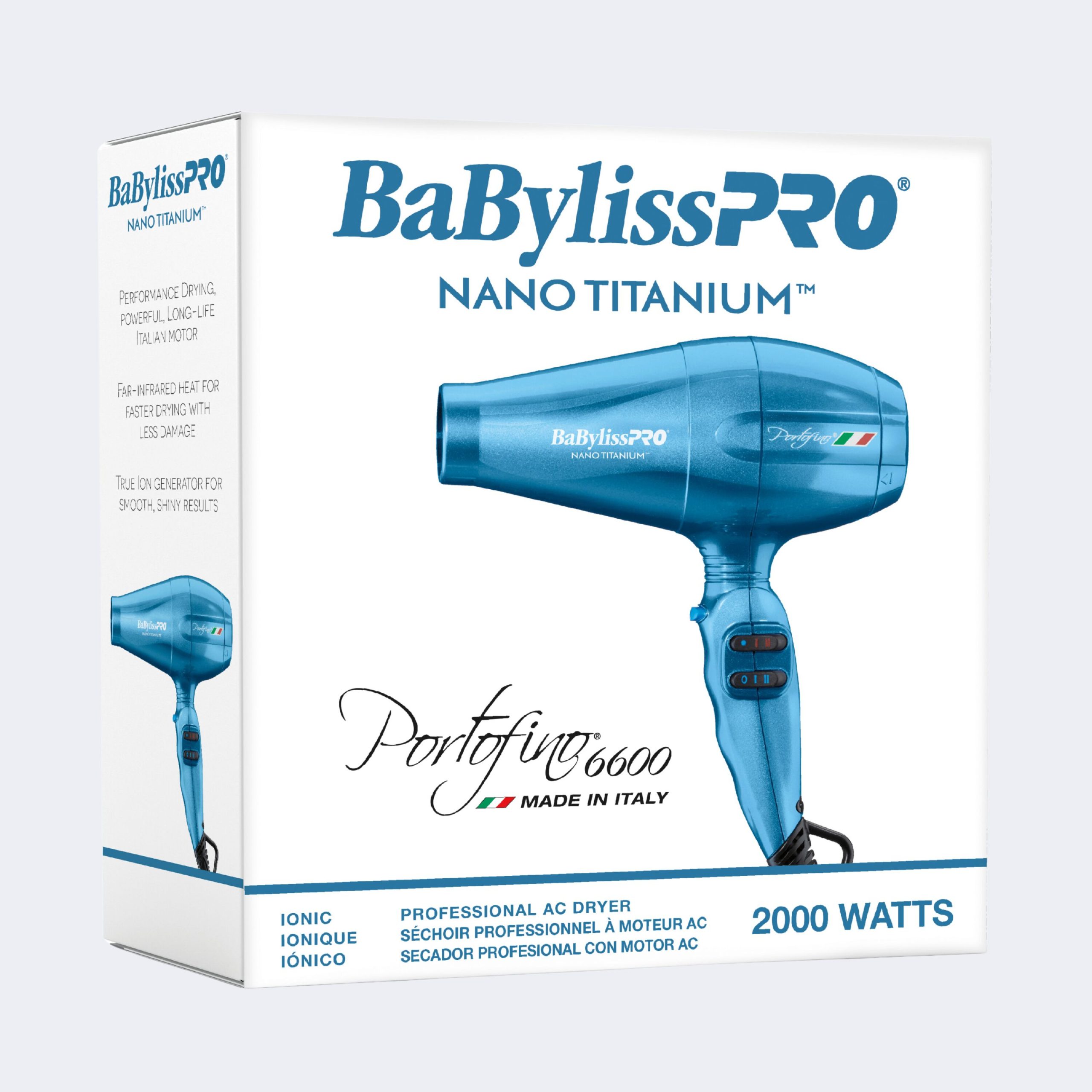 BaBylissPRO® Nano Titanium™ Portofino™ Full-Size Dryer (BLUE) - Image 2