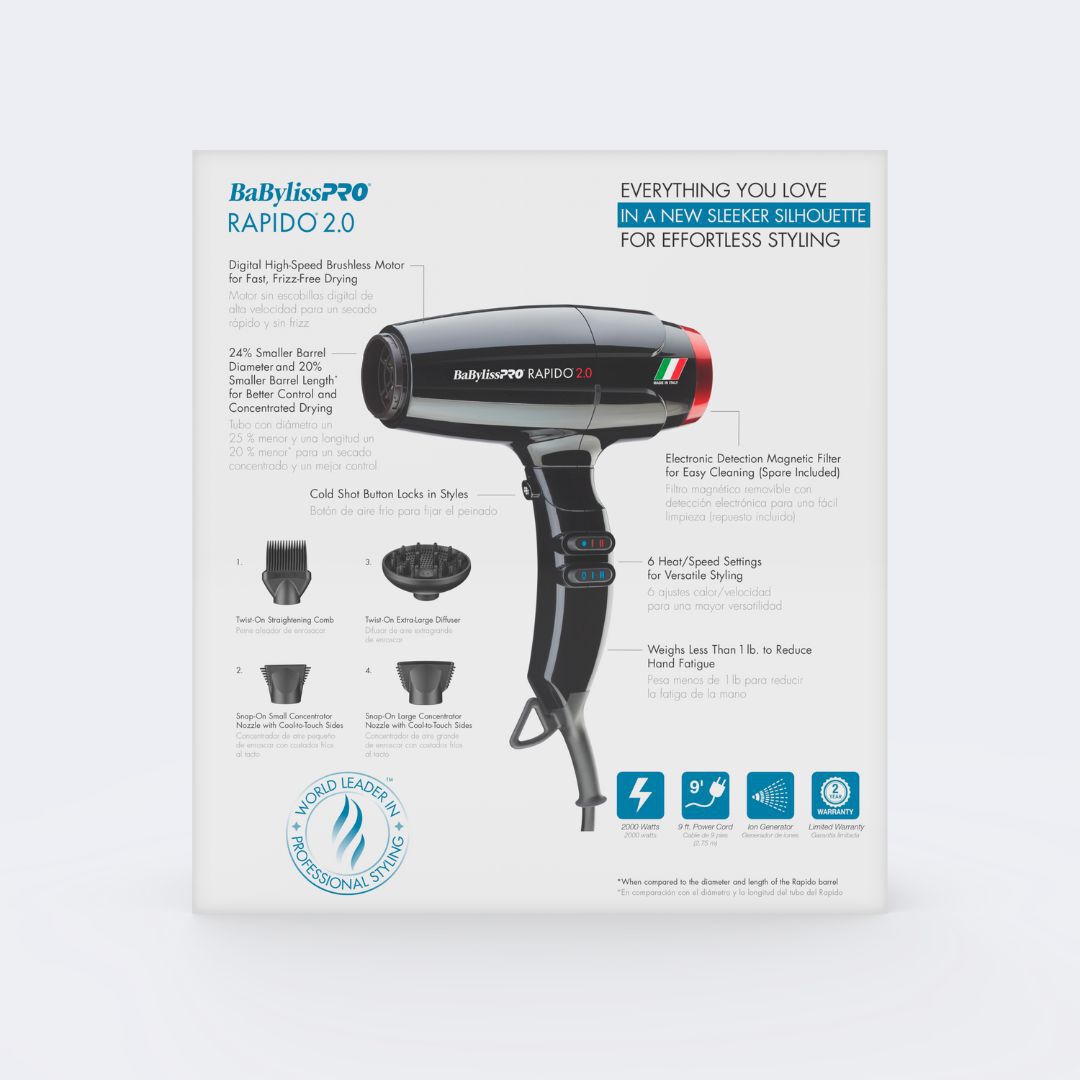 BaBylissPRO® High Speed Rapido 2.0 Dryer - Image 4